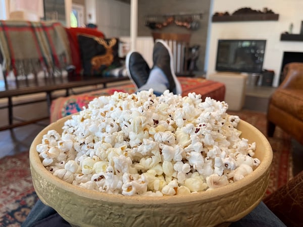 popcorn on lap