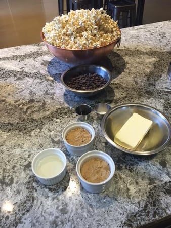 popcorn mise en place