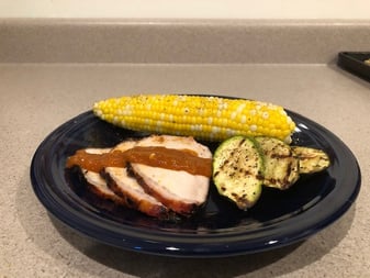 pork loin roast plated