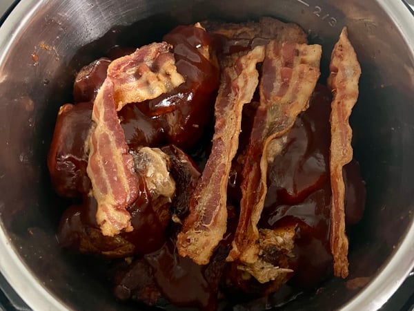 Pork with bacon