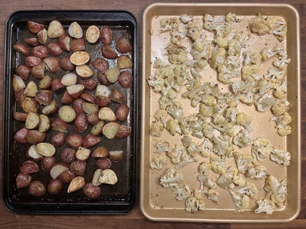 Potato and cauliflower roast