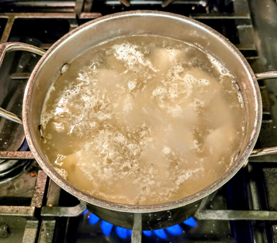 Potatoes cooking