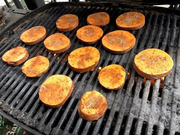 potatoes on grill