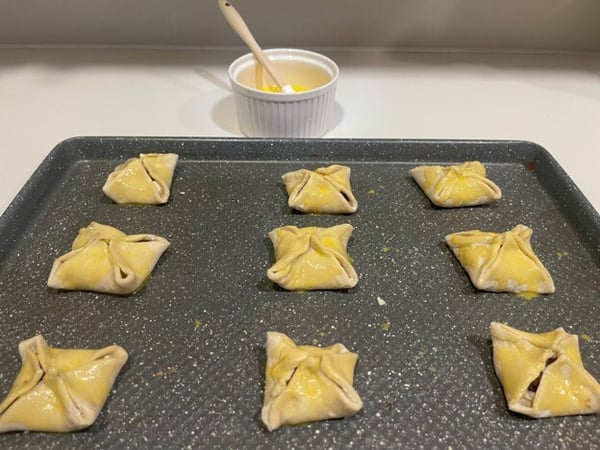 Puff pastry folded