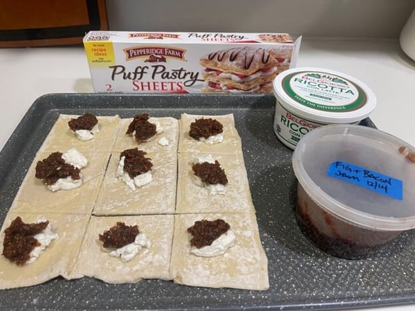 Puff pastry mise en place