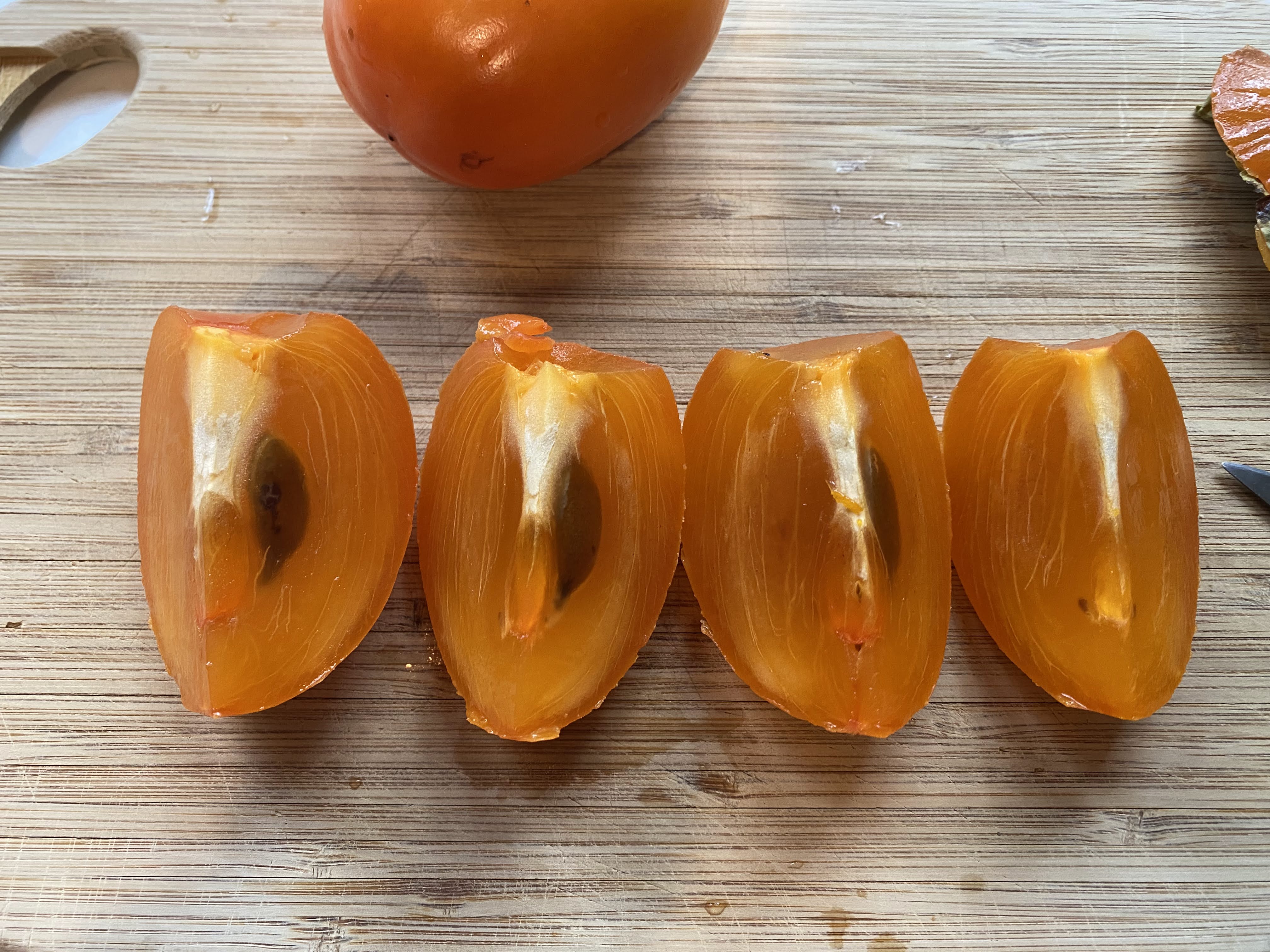 quartered persimmons