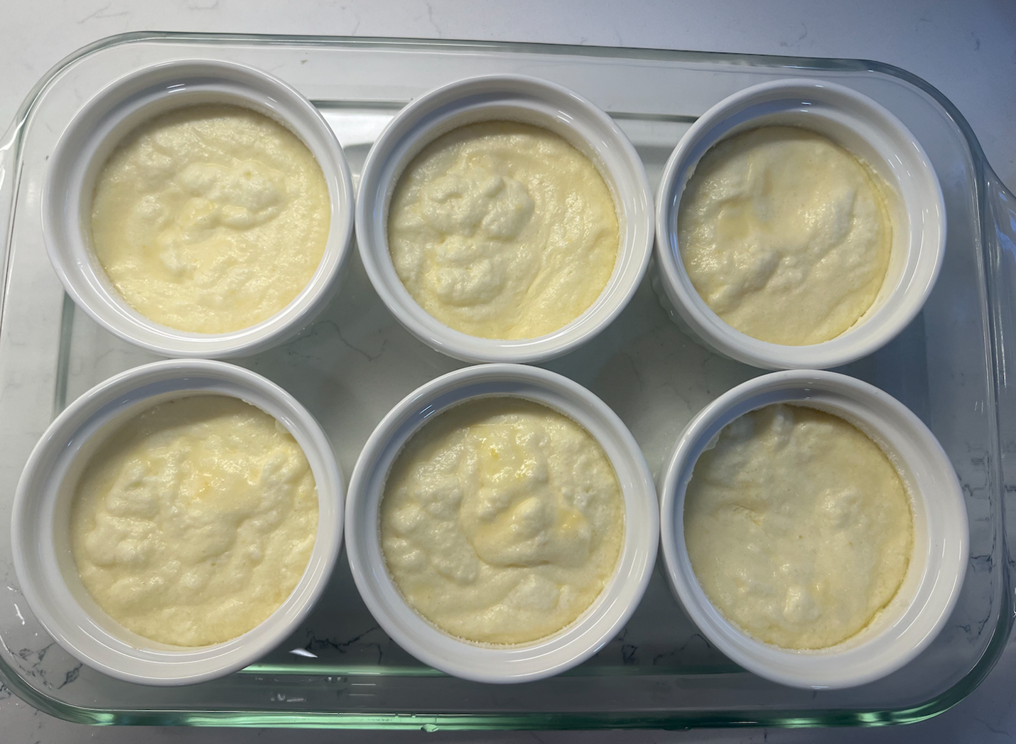 Ramekins filled 