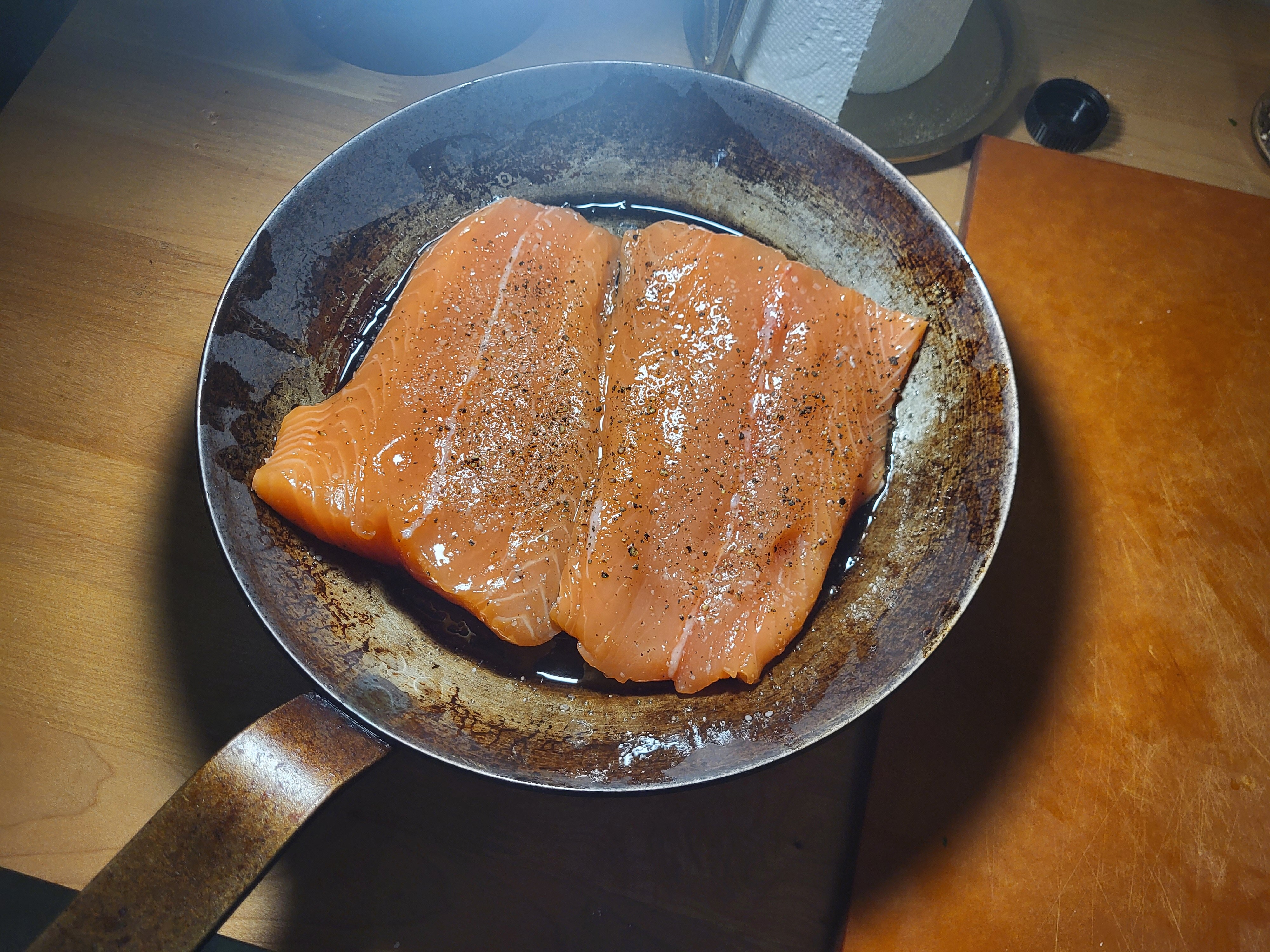Raw salmon