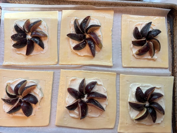 Raw tarts with egg wash