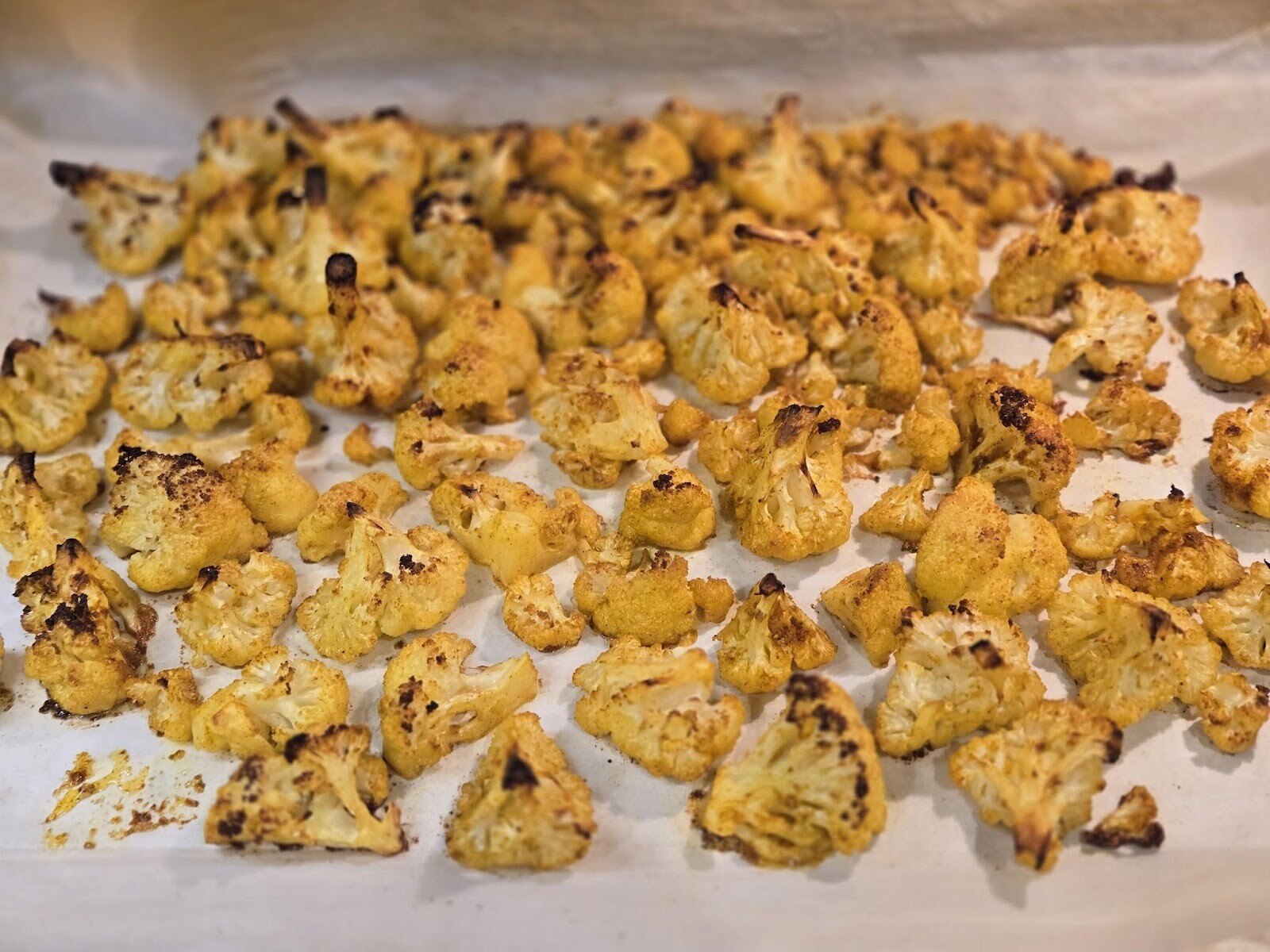 Cauliflower after roasting