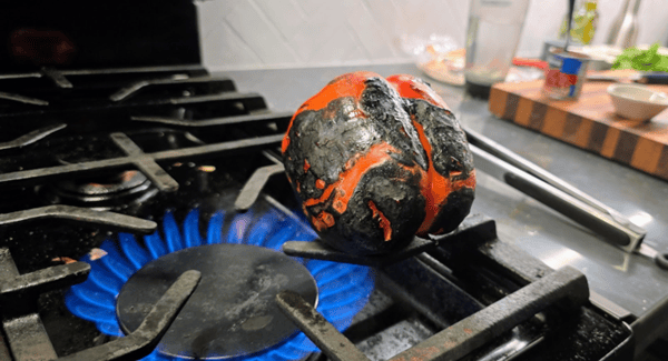 Roasting red pepper