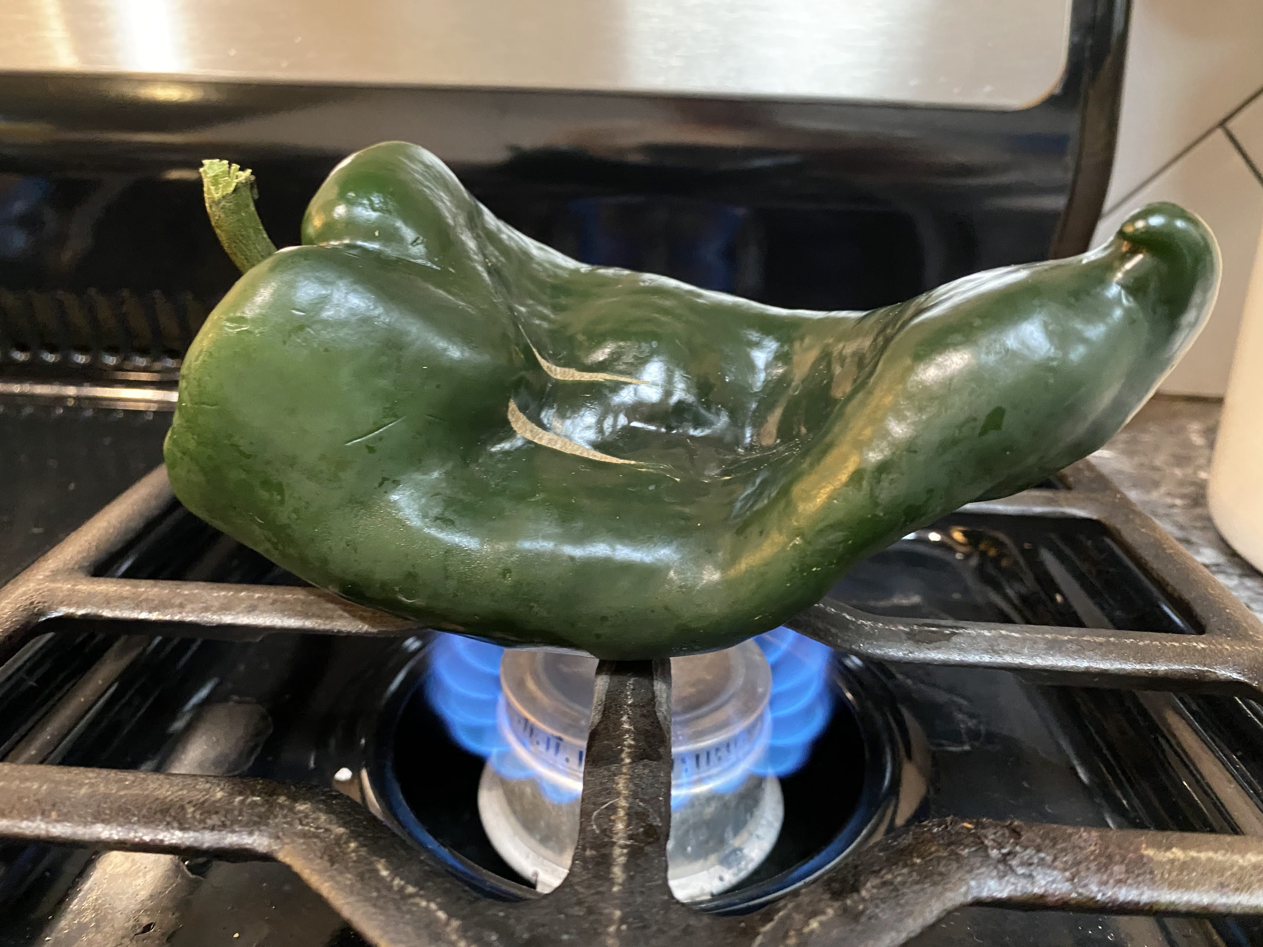 Roasting Poblano