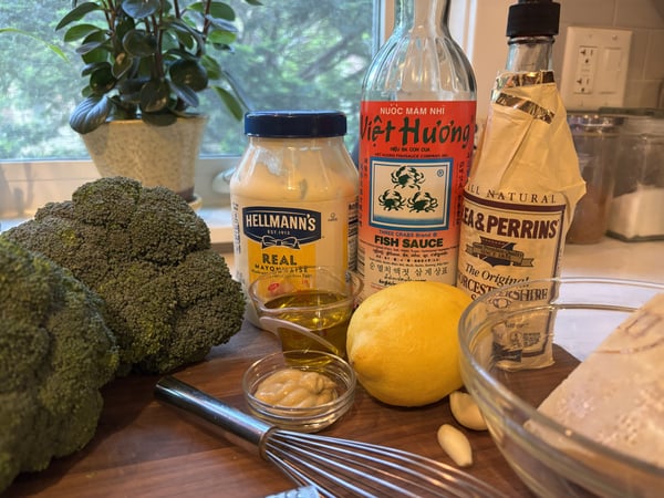 Salad mise en place