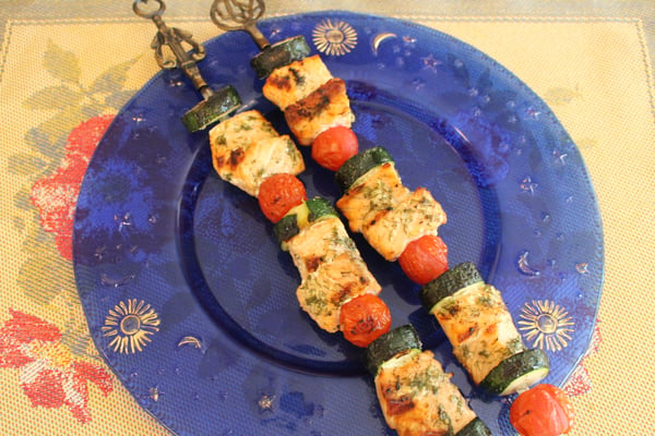 salmon kebabs