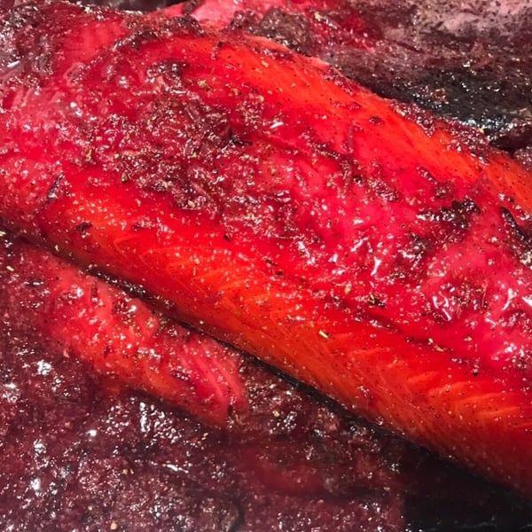Salmon with Beet Mixture