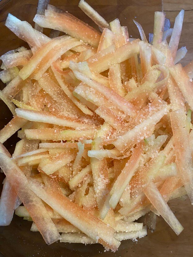 Salted watermelon rind