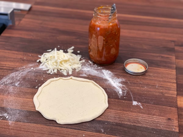 sauce near dough
