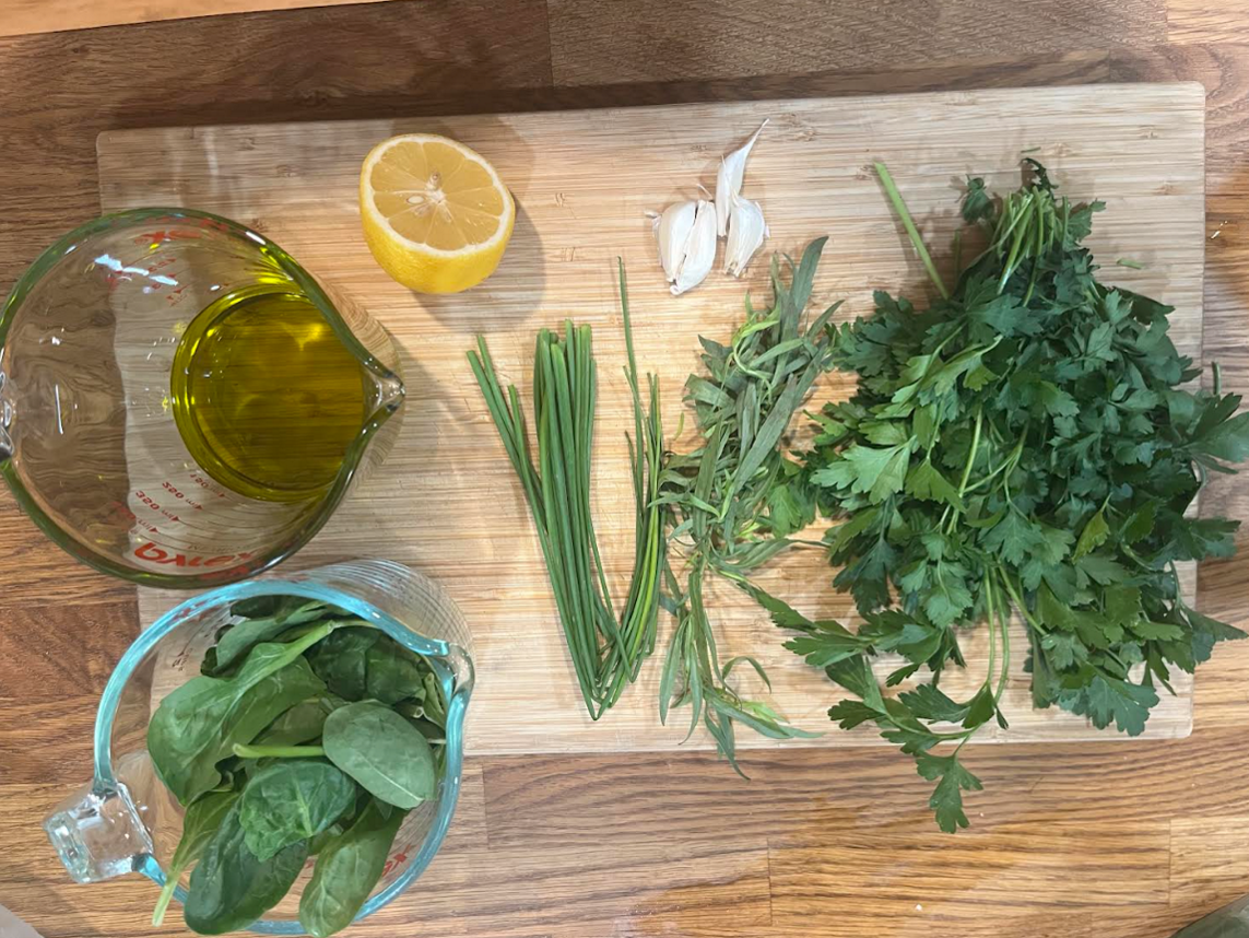 Sauce Verte mise en place