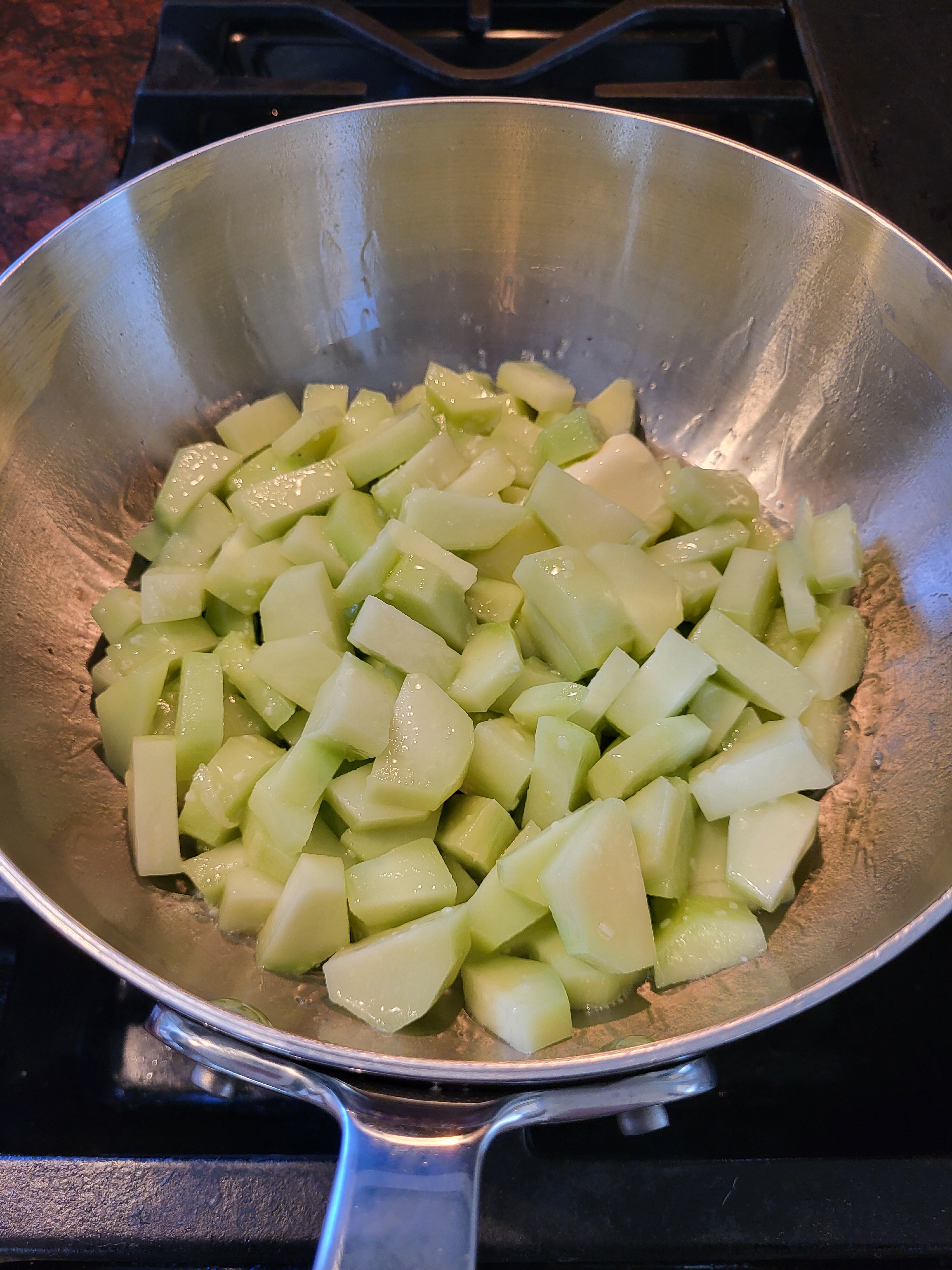 Broccoli stems saute