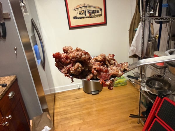 Scoop of beef