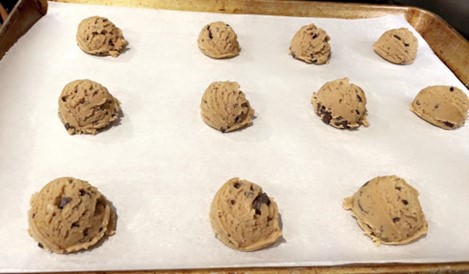 scooped cookies
