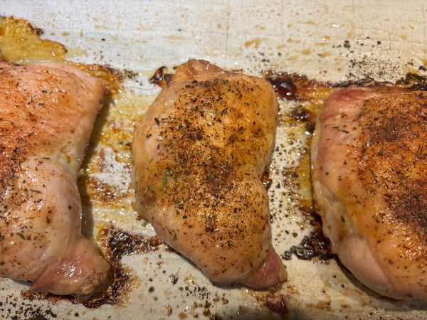 Seasoned baked chicken