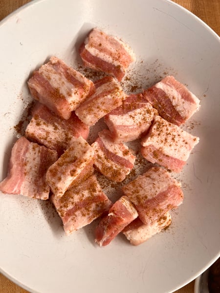 Seasoned pork belly