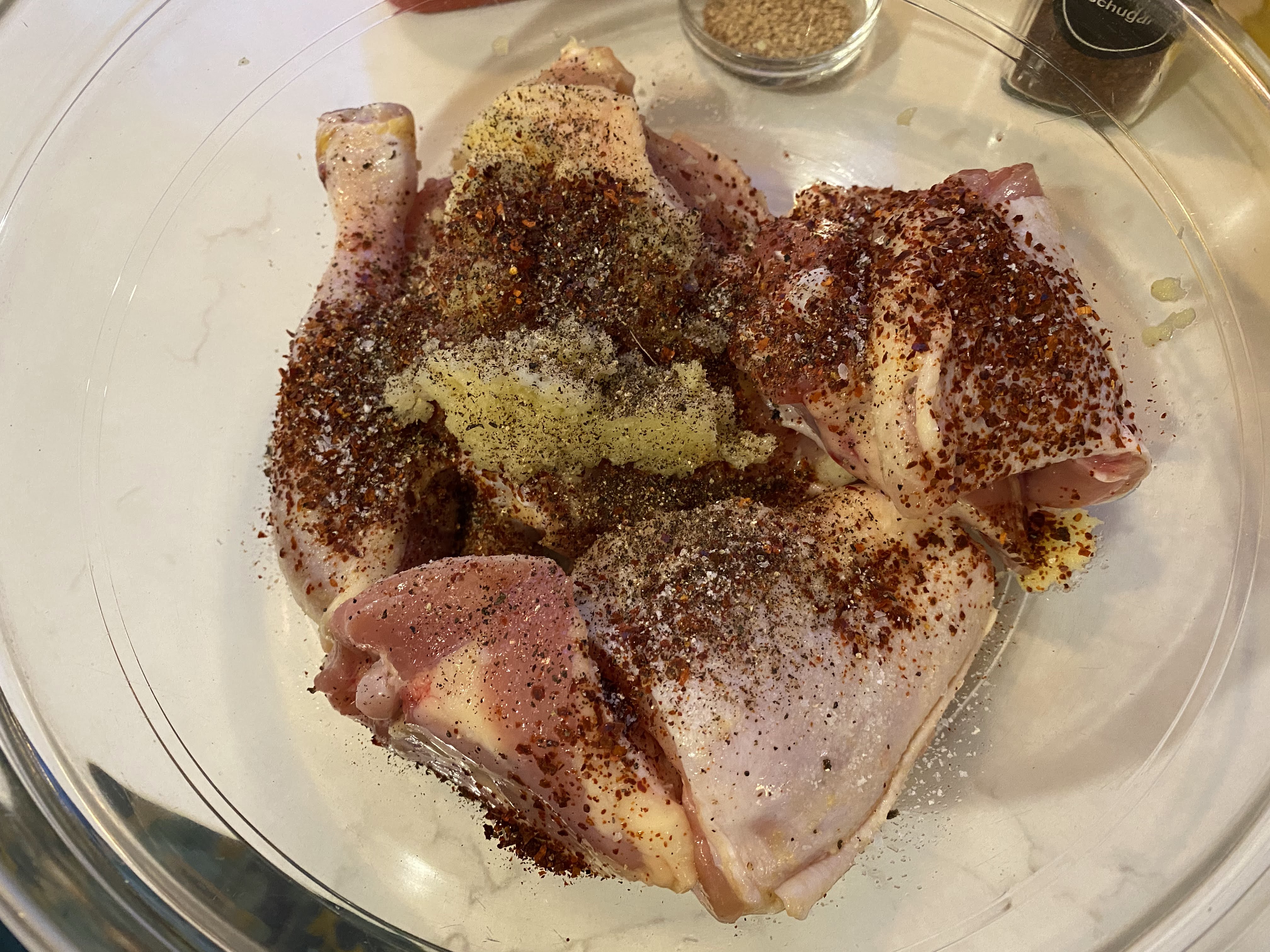 Seasoning on chicken