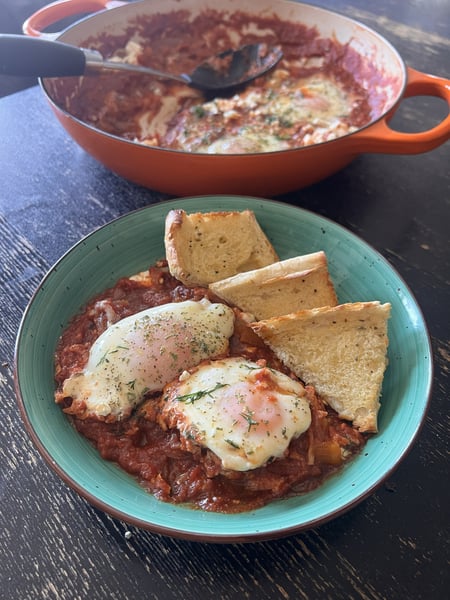 Serving Shakshouka