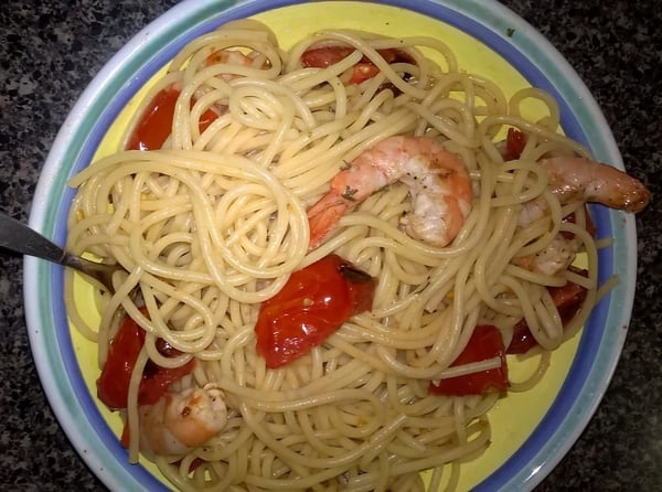 shrimp spaghetti