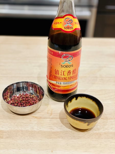 sichuan peppercorns and black vinegar