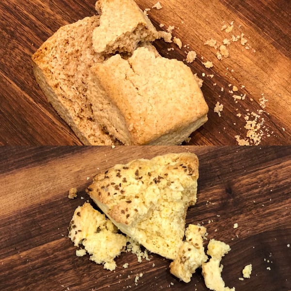 side by side of crumb