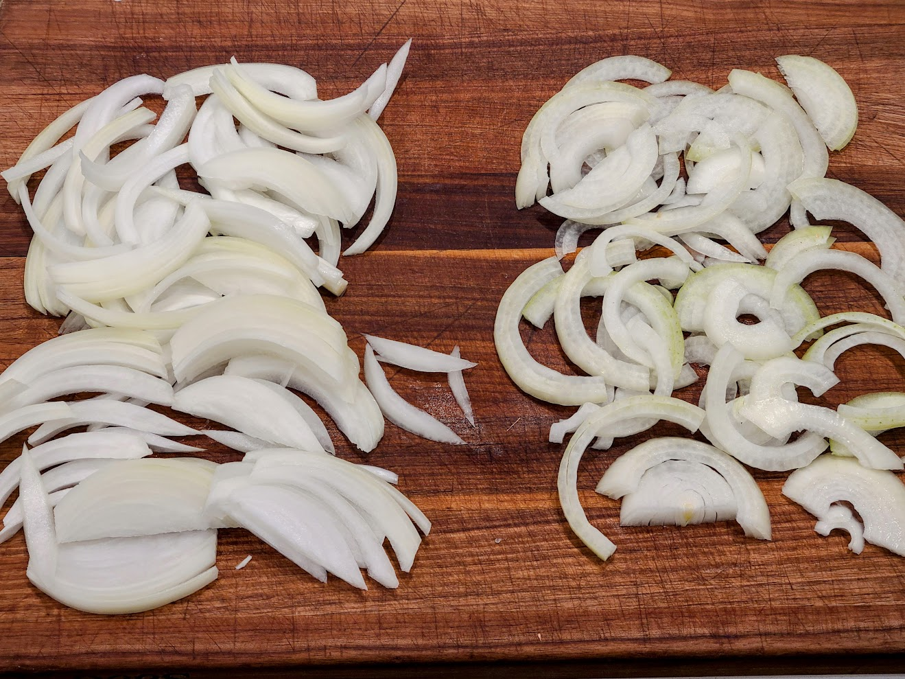 Sliced onions