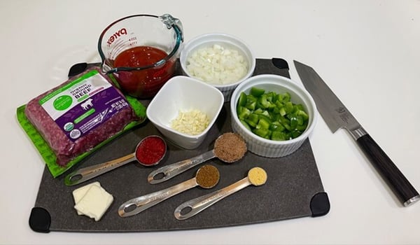 Sloppy Joe Mise en Place