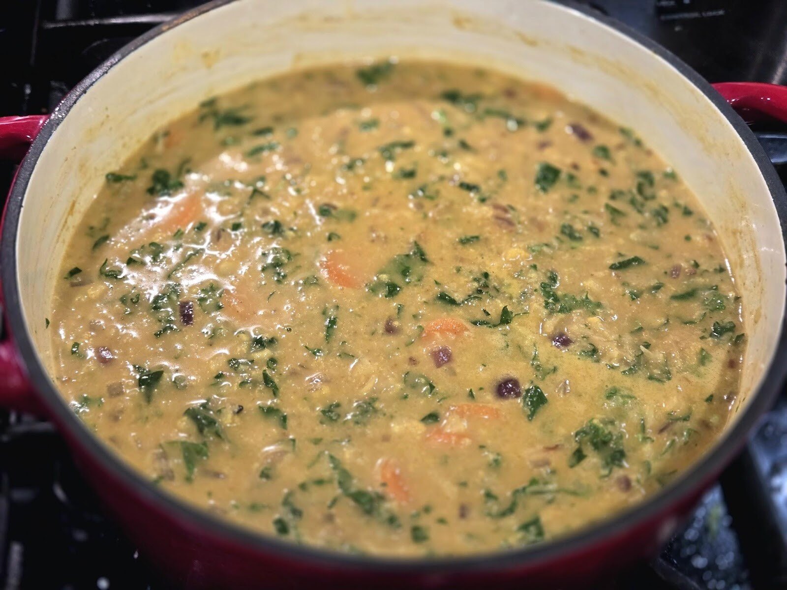 Simmering soup