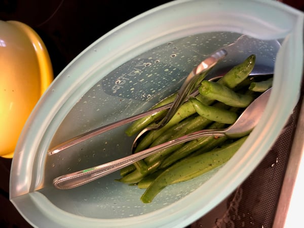 spoons in green beans