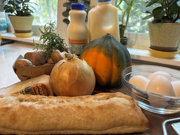 squash mise en place