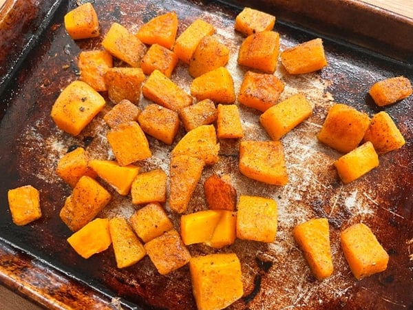 squash on sheet tray