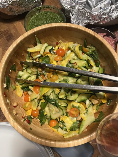 Squash ribbons plate