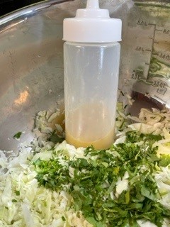 squirt bottle on cabbage