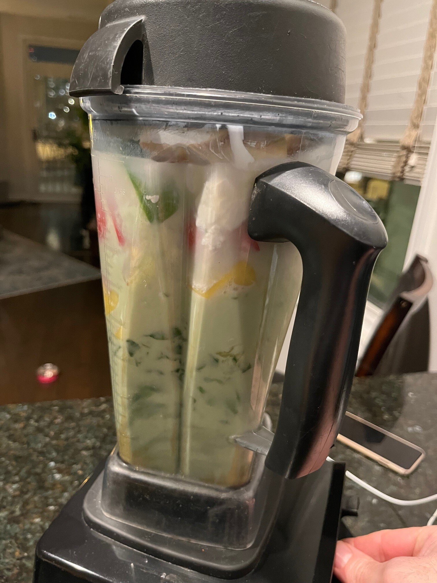 Added liquids to blender