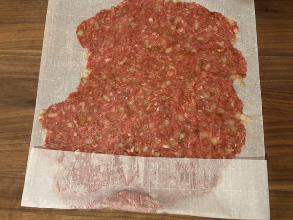 Starting to roll meat