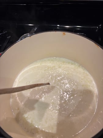 Stirring curds