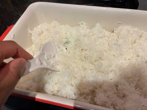 Stirring rice