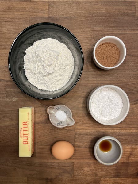 Tart shell mise en place