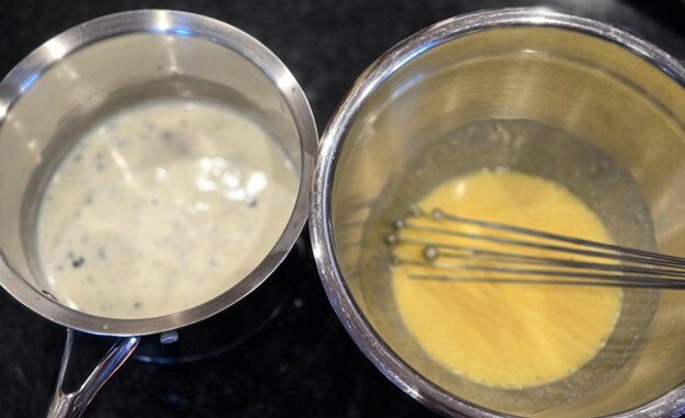 Tempering cream and eggs