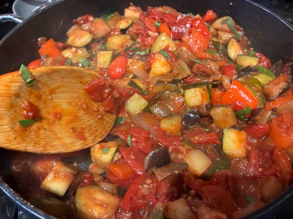 Thickened ratatouille