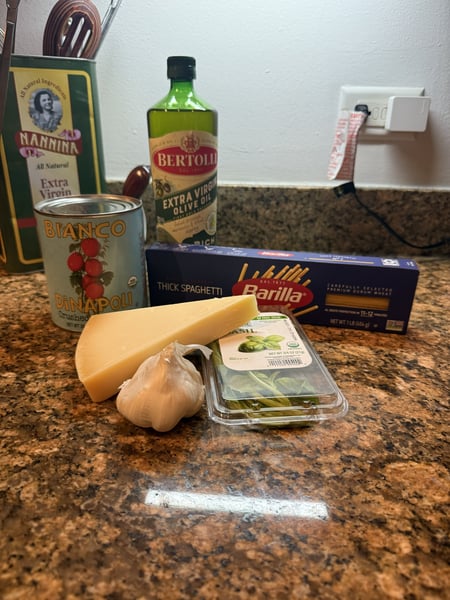 Tomato sauce mise en place