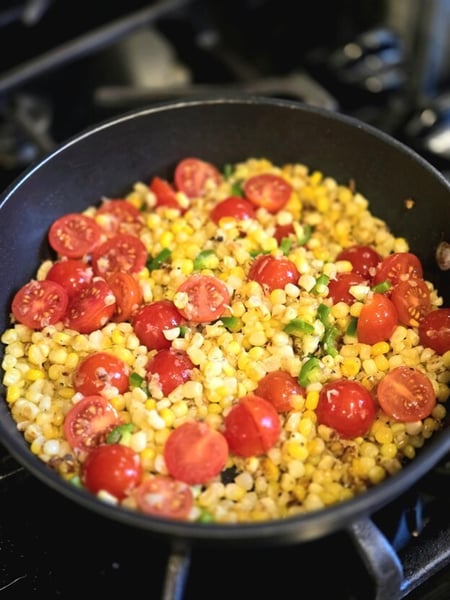 Tomatoes in pan