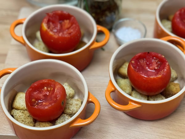 tomatoes in ramekins